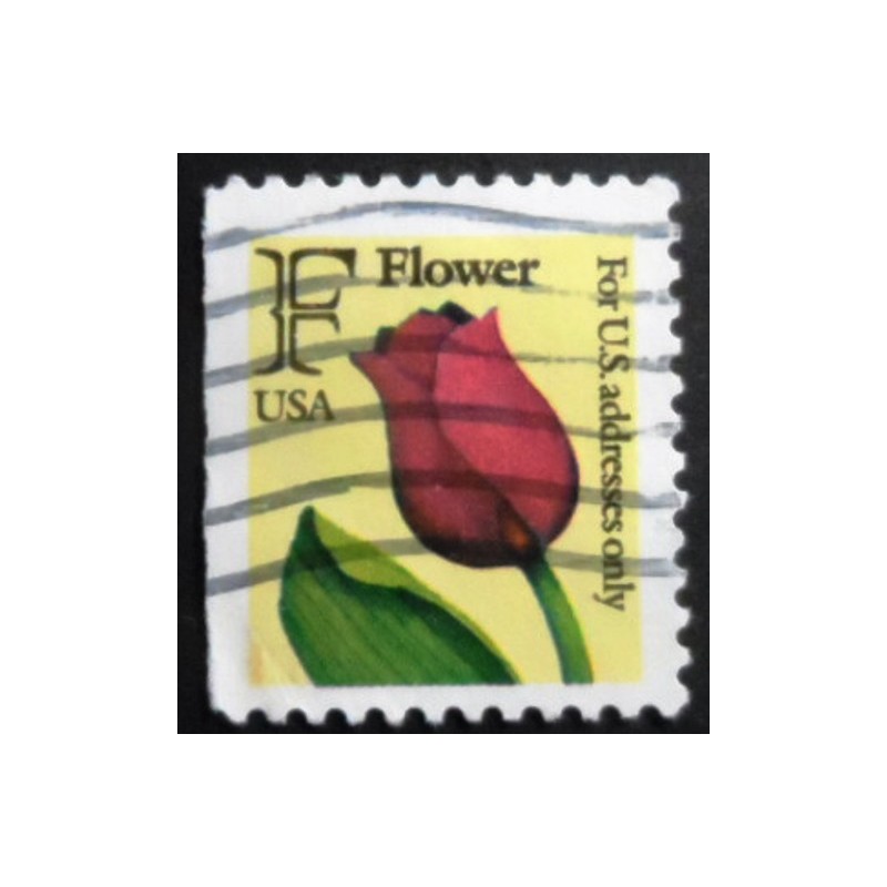 Selo postal dos Estados Unidos de 1991 - F Flower U DI