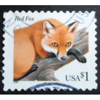 Selo postal dos Estados Unidos de 1998 Red Fox BA