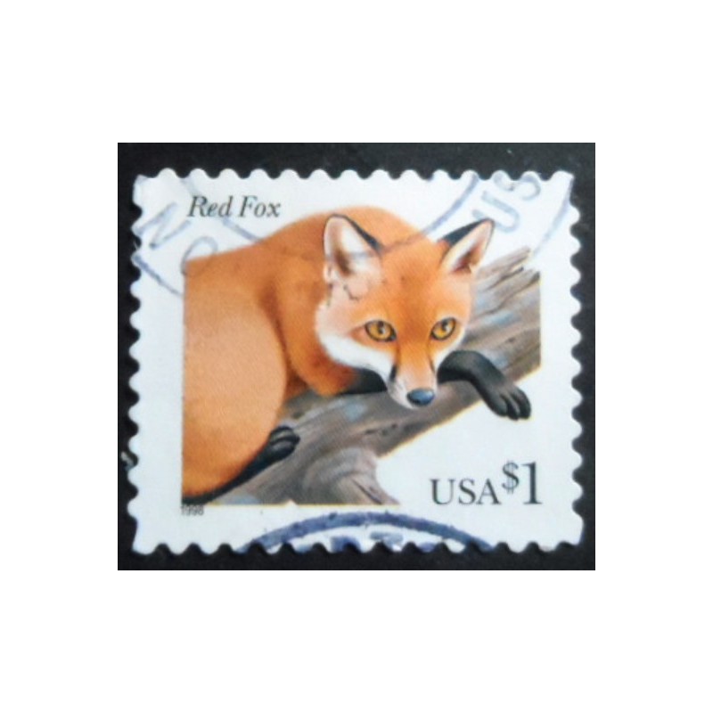 Selo postal dos Estados Unidos de 1998 Red Fox BA