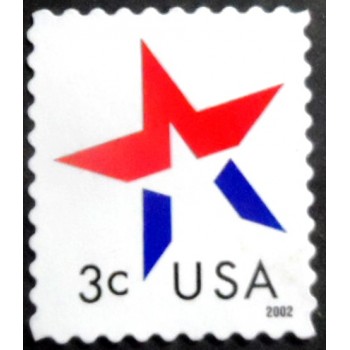 Selo postal dos Estados Unidos de 2002 Star N