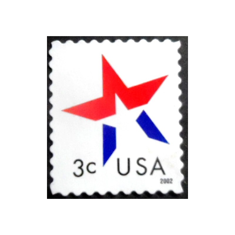 Selo postal dos Estados Unidos de 2002 Star N
