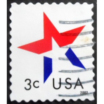 Selo postal dos Estados Unidos de 2002 Star U