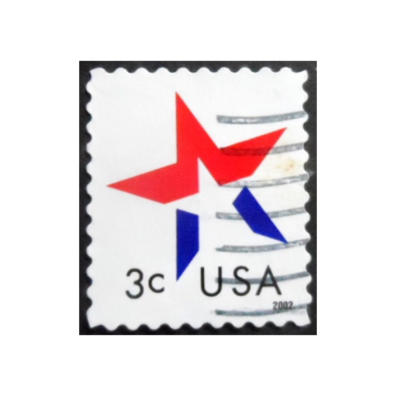 Selo postal dos Estados Unidos de 2002 Star U