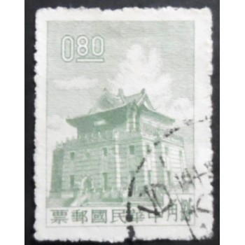 Selo postal de Taiwan de 1962 Chu Kwang Tower U