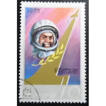 Selo postal da Coréia do Norte de 1975 Soviet space research