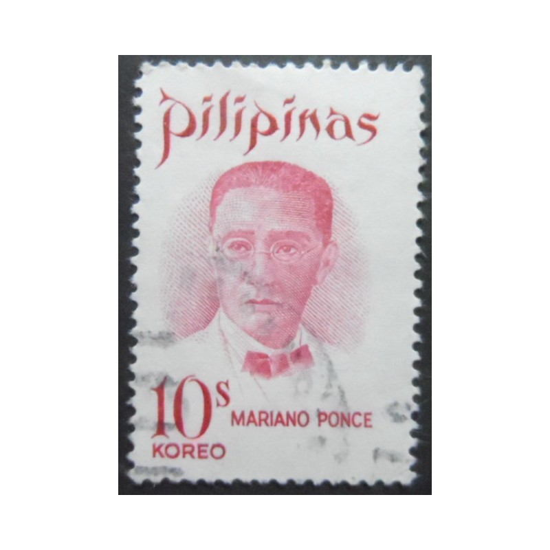 Selo postal das Filipinas de 1969 Mariano Ponce 10