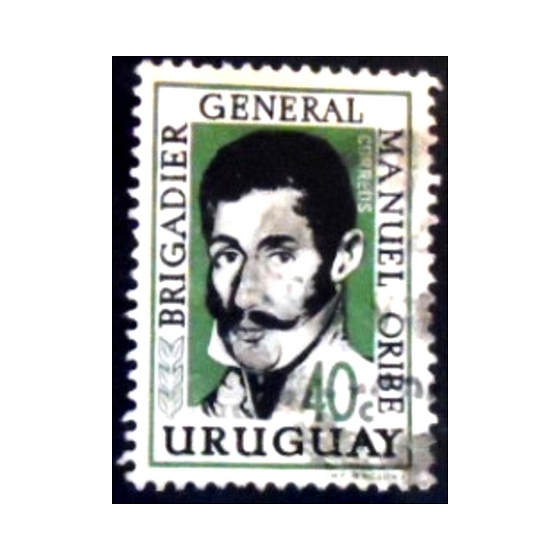 Selo postal do Uruguai de 1961 Gen. Manuel Oribe 40