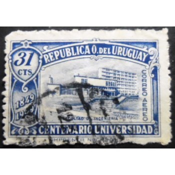 Selo postal do Uruguai de 1949 Engineering School