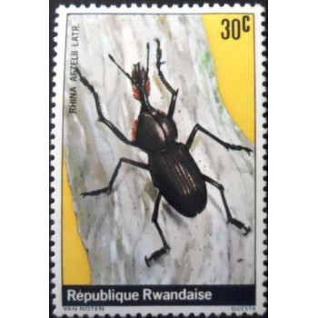 Selo postal de Ruanda de 1978 Weevil  N