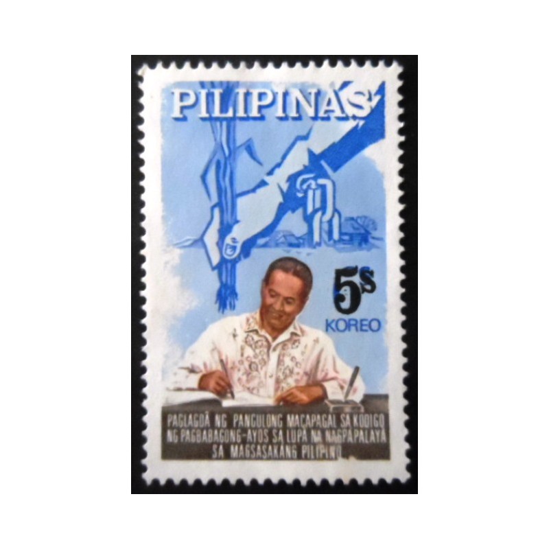 Selo postal das Filipinas de 1967 Land Reform