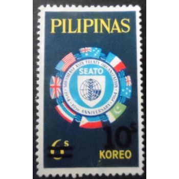 Selo postal das Filipinas de 1972 SEATO Emblem