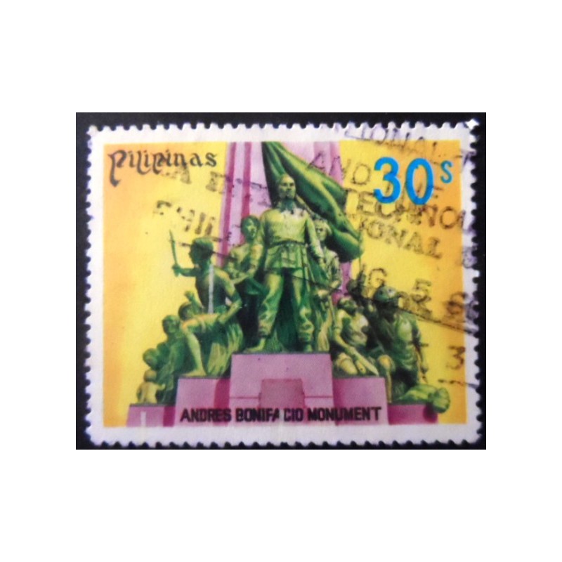 Selo postal das Filipinas de 1978 Andres Bonifacio Monument