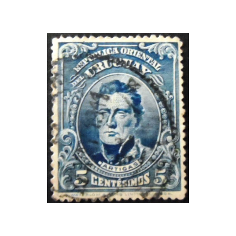 Selo postal do Uruguai de 1912 General José Artigas  5