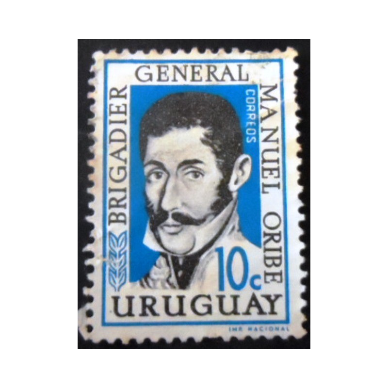 Imagem similar à do selo postal do Uruguai de 1961 General Manuel Oribe