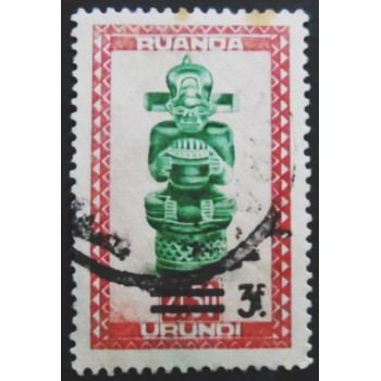 Selo postal da Ruanda Burundi de 1949 Tshimanyi