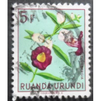 Selo postal da Ruanda Burundi de 1953 Schizoglossum eximium 5