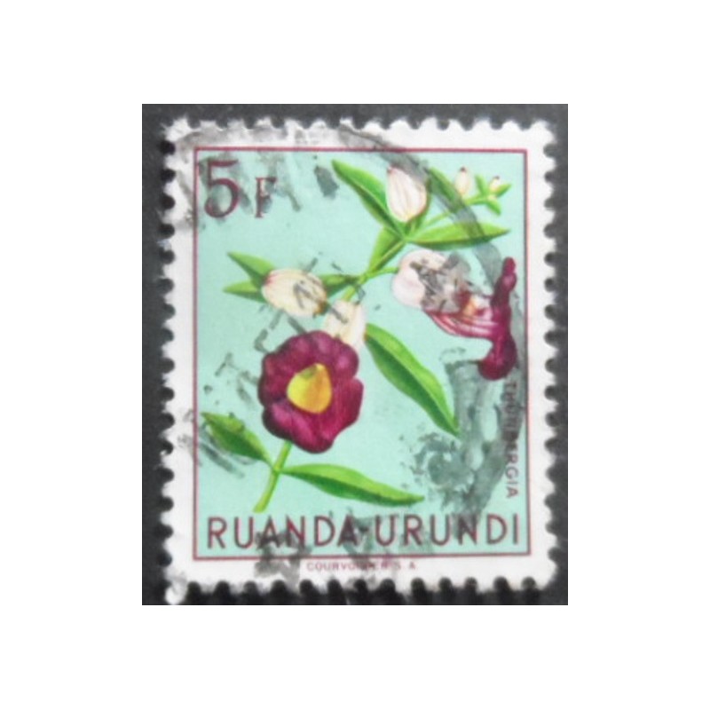 Selo postal da Ruanda Burundi de 1953 Schizoglossum eximium 5