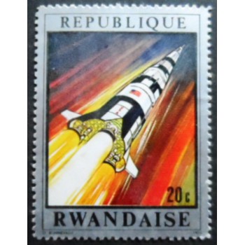 Selo postal da Ruanda de 1970 Apollo 13