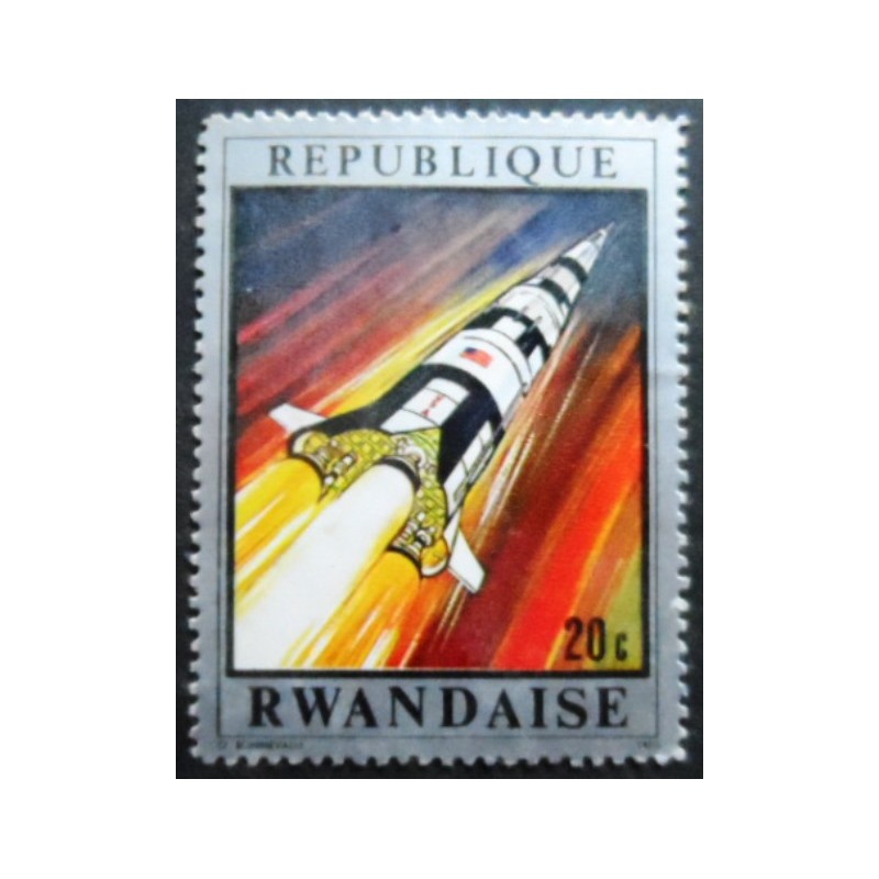 Selo postal da Ruanda de 1970 Apollo 13