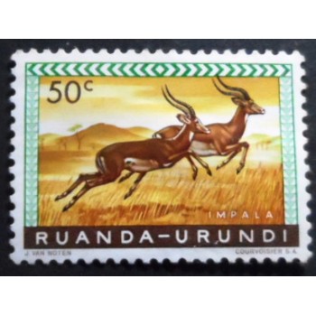 Selo postal da Ruanda Burundi de 1959 Impala