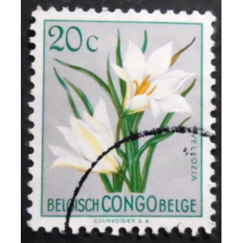 Selo postal do Congo Belga de 1952 Vellozia aequatorialis U