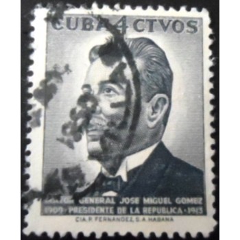 Selo postal de Cuba de 1958 General JM Gomez 4