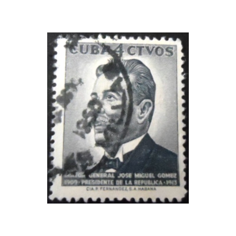 Selo postal de Cuba de 1958 General JM Gomez 4