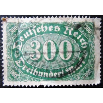 Selos postal da Alemanha Reich de 1923 Mark Numeral 300  U