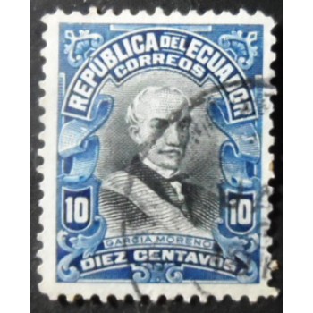 Selo postal do Equador de 1911 Pres. Dr. Garcia Moreno