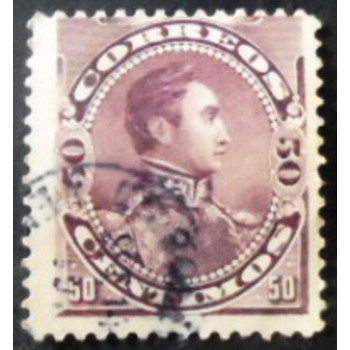 Selo postal da Venezuela de 1893 Simón Bolívar 50