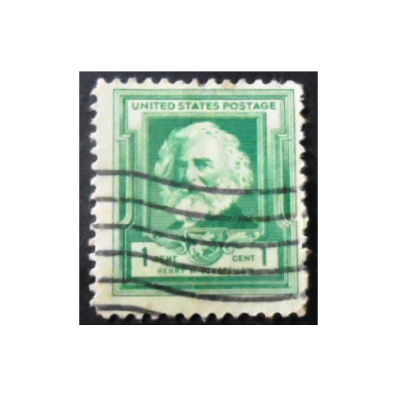 Selo postal dos Estados Unidos de 1940 Henry Wadsworth Longfellow