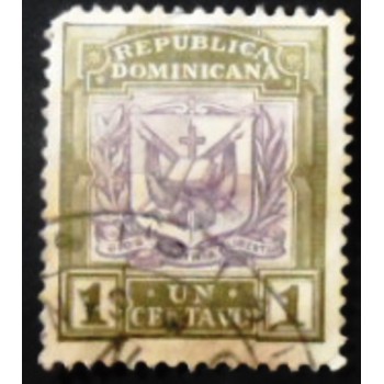Selo postal da República Dominicana Coat of Arms 1