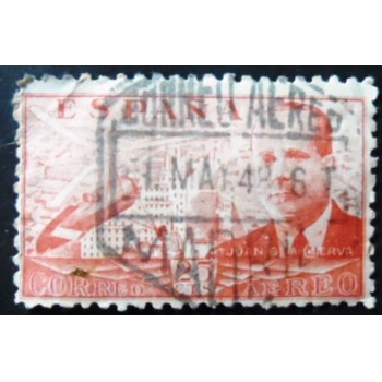 Selo postal da Espanha de 1945 Juan de la Cierva
