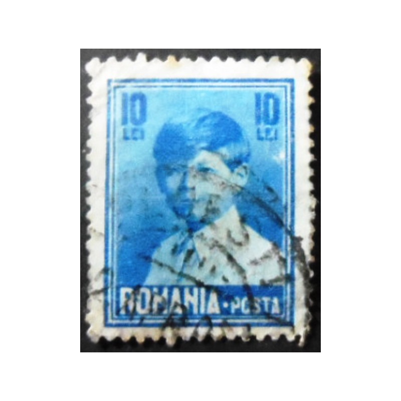 Selo postal da Romênia de 1928 King Michael child 10 U