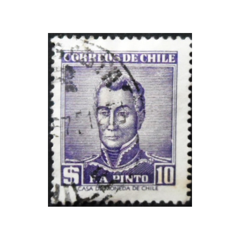 Selo postal do Chile de 1956 Francisco Antonio Pinto 10