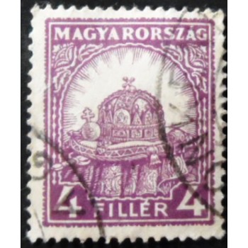 Selo postal da Hungria de 1926 Crown of St. Stephen 4