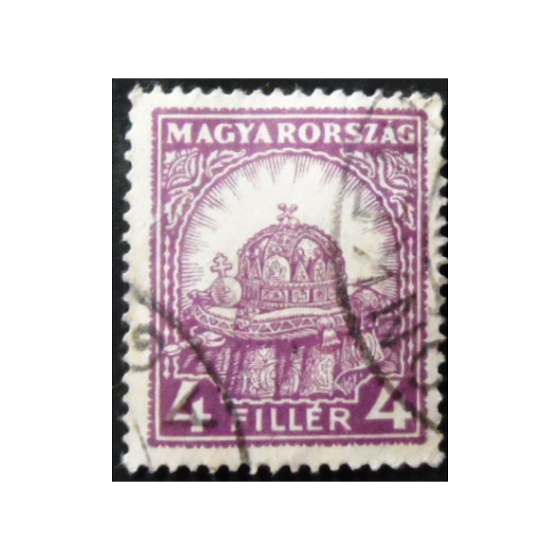 Selo postal da Hungria de 1926 Crown of St. Stephen 4