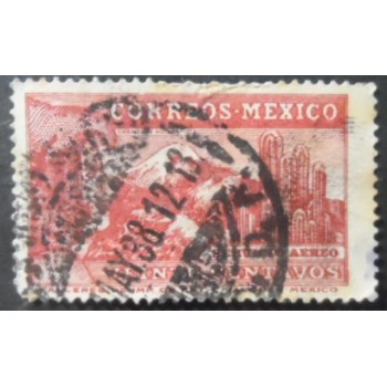 Selo postal do México de 1934 Aztec eagle man 20