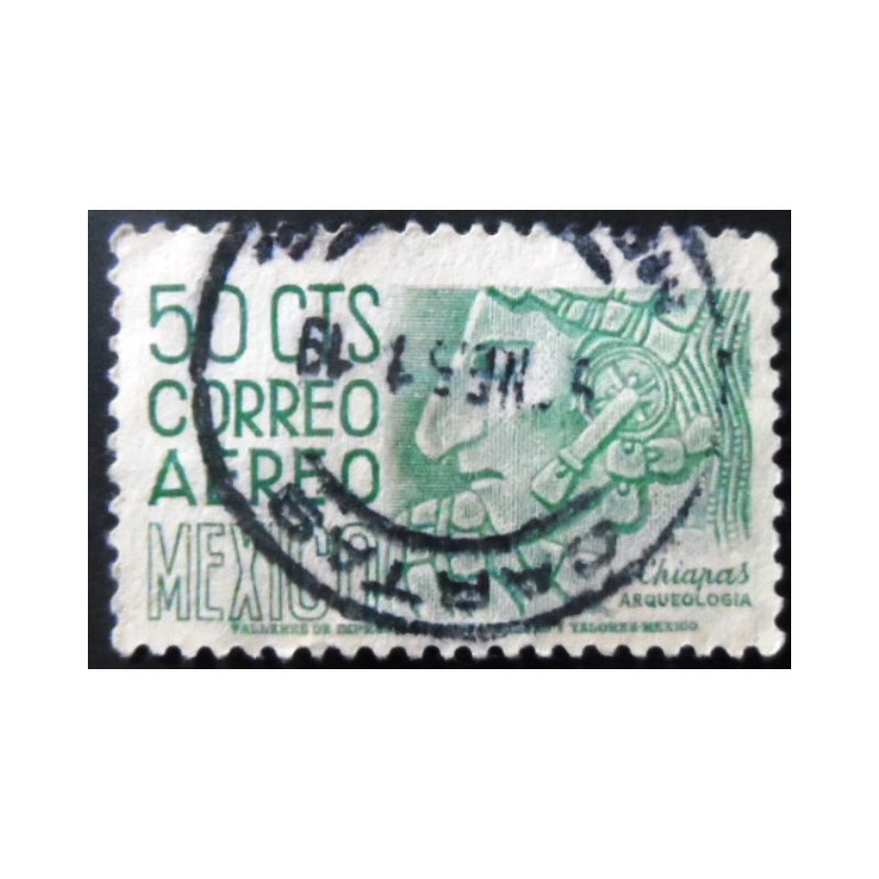 Selo postal do México de 1950 Chieftain Head