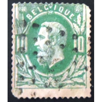 Imagem similar à do selo postal da Bélgica de 1869 King Leopold II