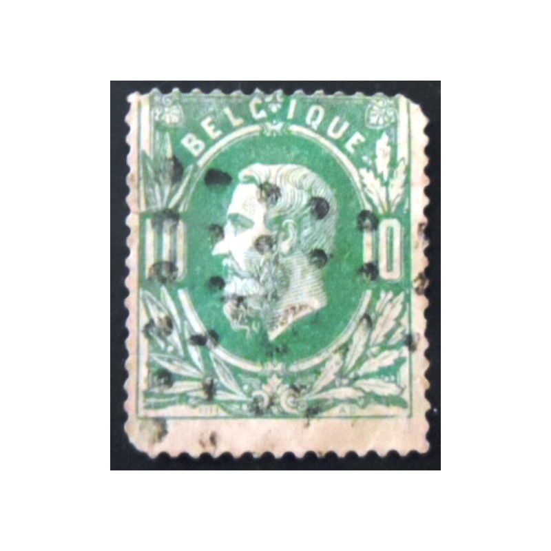 Imagem similar à do selo postal da Bélgica de 1869 King Leopold II