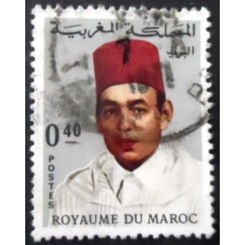 Selo postal do Marrocos de 1968 King Hassan II 40