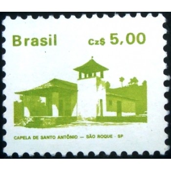 Selo postal do Brasil de 1987 Capela Santo Antonio  N