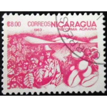 Selo postal da Nicarágua de 1983 Coffee NCC