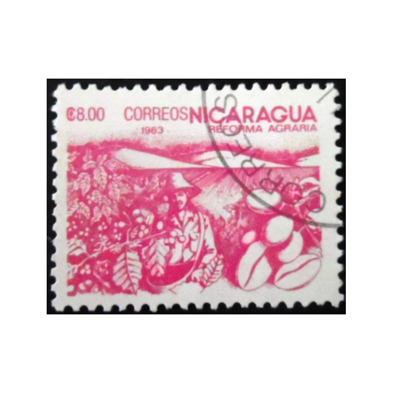 Selo postal da Nicarágua de 1983 Coffee NCC