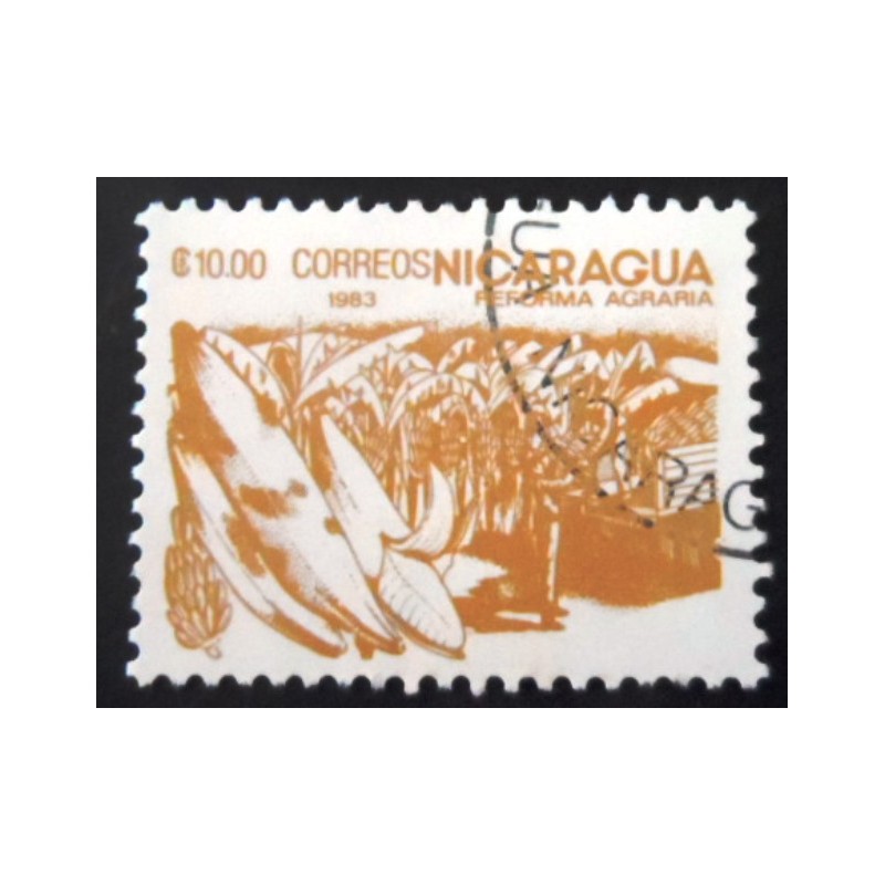 Selo postal da Nicarágua de 1983 Bananas NCC