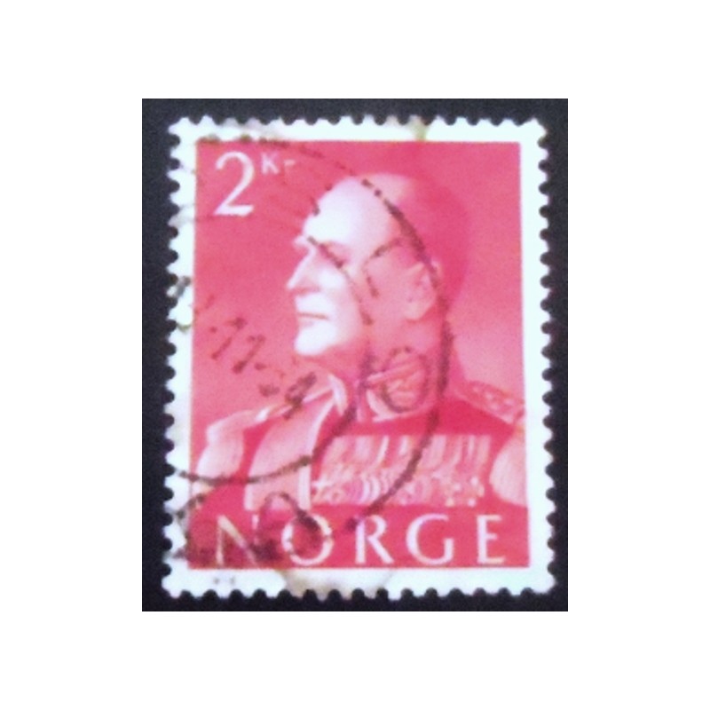Selo postal da Noruega de 1959 King Olav V 2 U