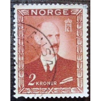 Selo postal da Noruega de 1946 King Haakon VII 2