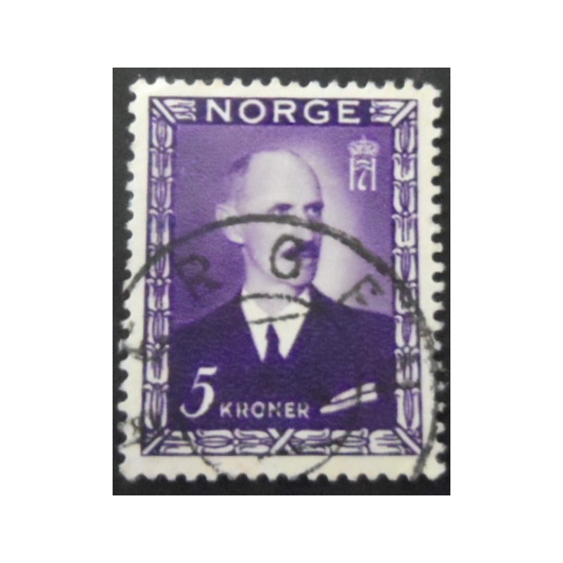 Selo postal da Noruega de 1946 King Haakon VII 5