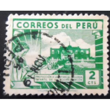 Selo postal do Peru de 1938 Children’s Holiday Center 2